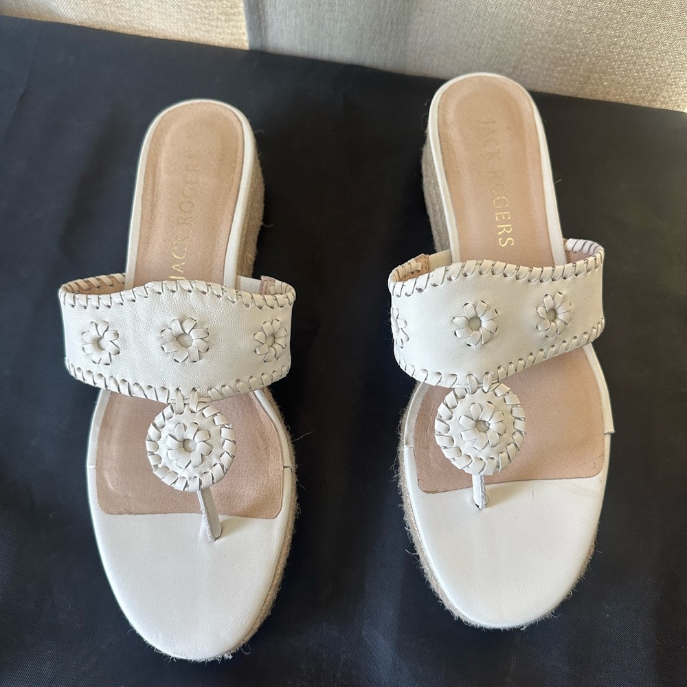 Jack Rogers Women's White Wedges